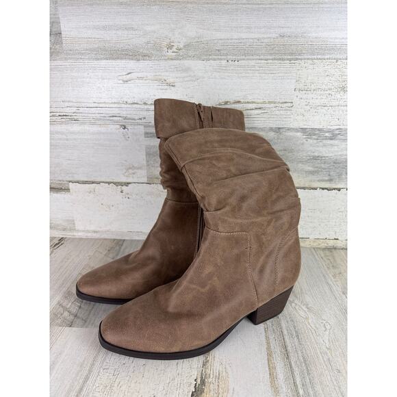 Bare traps women’s 8.5 Gelly brown faux leather ankle boot shoe new boho slouchy - Picture 1 of 8